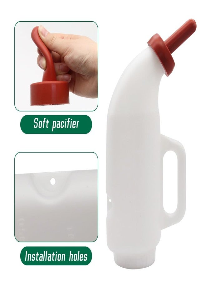 MODUODUO Calves Nursing Bottle with a Replacement Nipple 2.11 Quart Horizontal Calf Milk Feeding Bottle (Horizontal) - Image 4